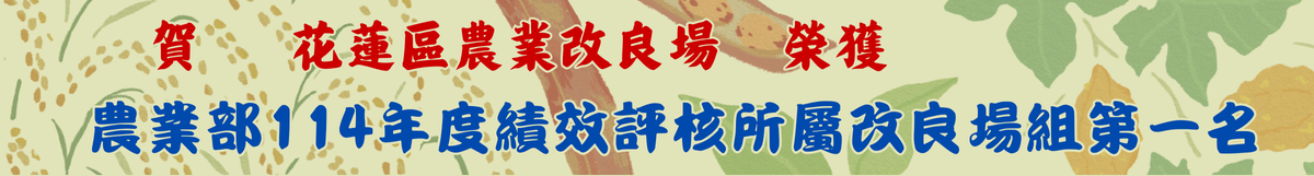 農業部114年度績效評核-所屬改良場組第1名