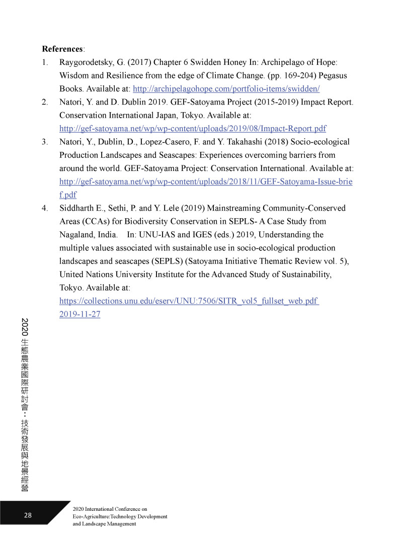 The Role of Traditional Knowledge in Technology Development and Landscape Management: Lessons from the GEF Satoyama Project (傳統知識在技術發展與地景經營所扮演的角色：以全球環境基金里山倡議計畫為例)-6