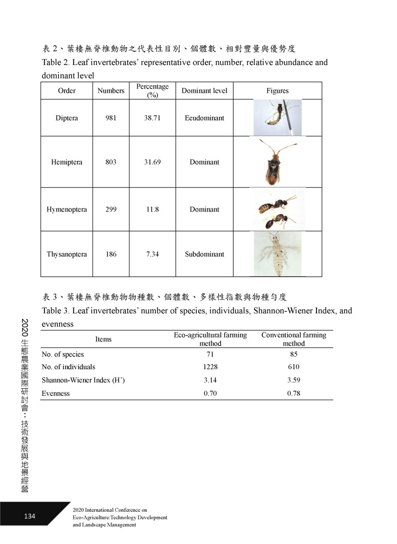 生態農業及慣行農法下水稻田區無脊椎動物與灌溉水量差異比較-6