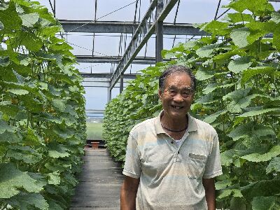 林明鴻班長前幾年苦於進口粗網紋品種的種子常常斷貨，現篩選出國產粗網紋品種，外觀甚至比進口品種還漂亮，林班長開心不言而喻--將另開視窗看原圖