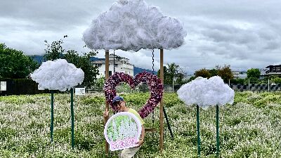 仙草田有不少裝置藝術供民眾拍照--將另開視窗看原圖