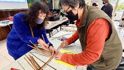 林月英工藝師介紹藤籃本體製作--將另開視窗看原圖