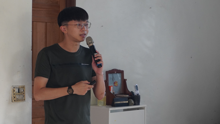 花蓮區農業改良場陳柏翰助理研究員介紹酒麴製作之衛生安全