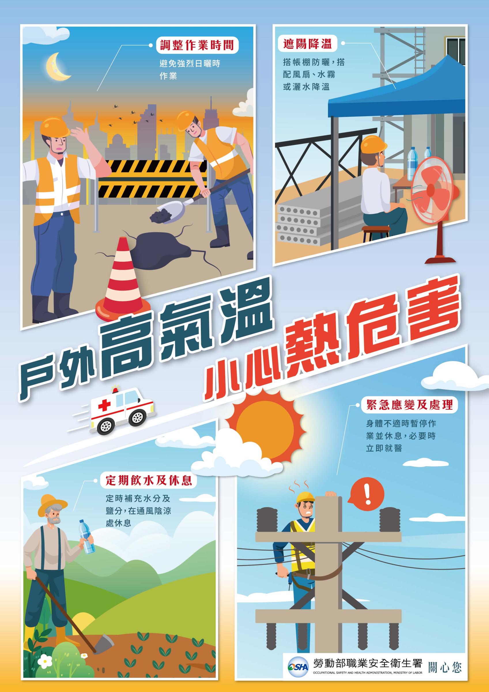 戶外高氣溫，小心熱危害