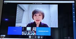 呂秀英場長以線上課程形式為本場同仁教授農業試驗設計實務課程