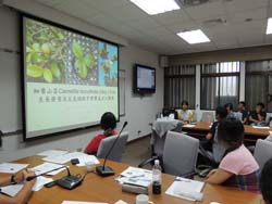 黃郁珺小姐來場分享小果油茶基礎研究