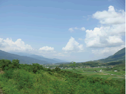 於石牌村可以一覽花東縱谷美景